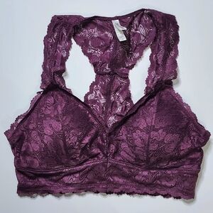 Plum Lace Racer Back Bralette